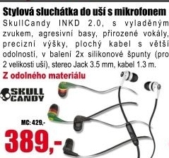 Sluchátka do uší Skullcandy