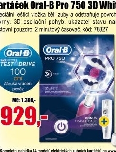Elektrický zubní kartáček Oral-B 3D White Travel Case
