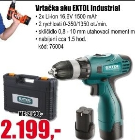 Aku šroubovák Extol Industrial