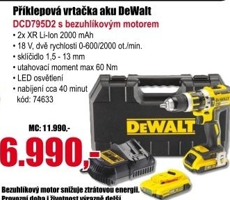 Aku vrtačka DeWalt DCD795D2