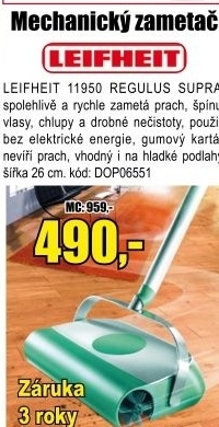 Zametač koberců mechanický Leifheit