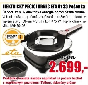 Elektrický pečící hrnec 0133 Pečenka Eta