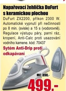 Žehlička ZX2200 DuFurt