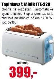 Topinkovač Fagor TTE-320
