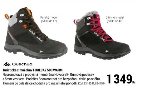 TURISTICKÁ ZIMNÍ OBUV FORCLAZ 500 WARM