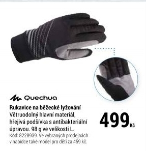 RUKAVICE NA TURISTICKÉ BĚŽECKÉ LYŽOVÁNÍ ČERNÉ