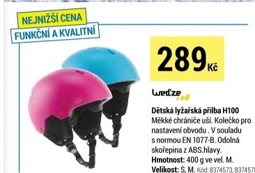 DĚTSKÁ LYŽAŘSKÁ A SNOWBOARDOVÁ PŘILBA H100 MODRÁ