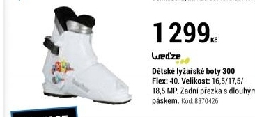 DĚTSKÉ LYŽAŘSKÉ BOTY 300 BÍLÉ