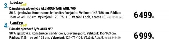 DÁMSKÉ SJEZDOVÉ LYŽE ALLMOUNTAIN AGIL 700 ZELENÉ