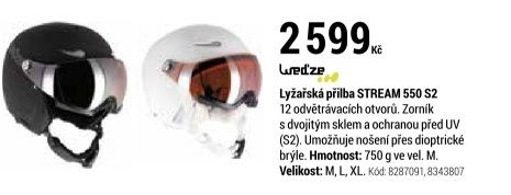 LYŽAŘSKÁ PŘILBA STREAM 550 S2 ČERNÁ