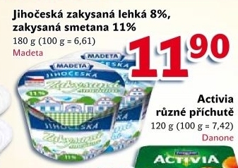 Smetana zakysaná Jihočeská Madeta 8%