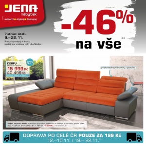 akční leták Jena nábytek 9.11.2016-22.11.2016