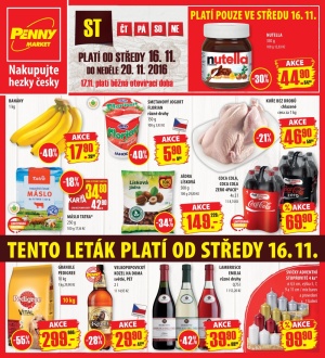 akční leták Penny Market 16.11.2016-20.11.2016
