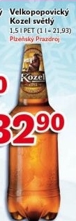 Pivo světlé výčepní 10°Velkopopovický Kozel