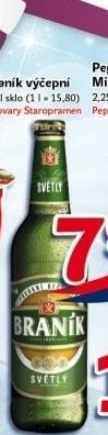 Pivo světlé výčepní 10° Braník