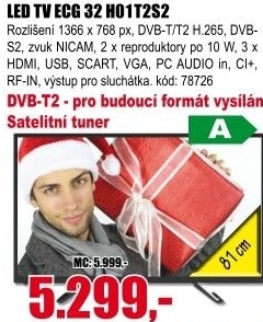 LED LCD televizor ECG 32 H01T2S2