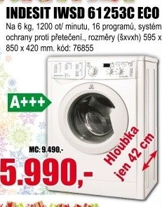Pračka Indesit IWSD 61253C