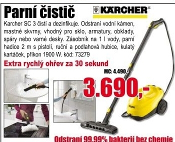 Parní čistič SC3 Kärcher