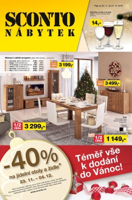 akční leták Sconto nábytek 23.11.2016-27.12.2016