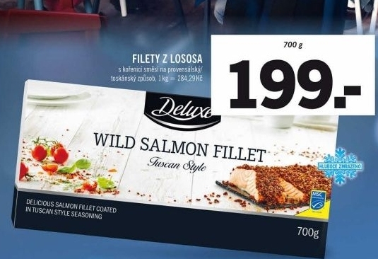 Losos filety mražený Deluxe
