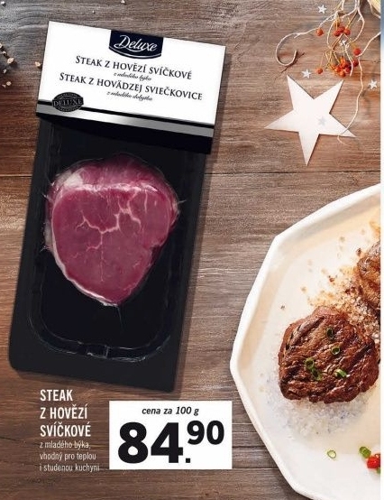 Hovězí steak ze svíčkové Deluxe