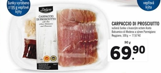 Šunka sušená italská Carpaccio di Prosciutto Deluxe