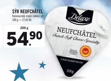 Sýr Neufchâtel Deluxe