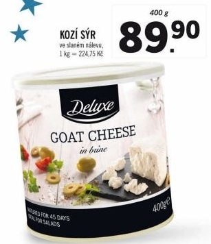 Kozí sýr ve slaném nálevu Deluxe