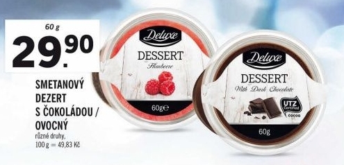 Dezert ovocný smetanový Deluxe