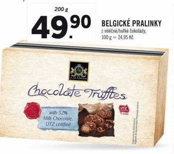 Bonboniéra Pralinky belgické J.D.Gross