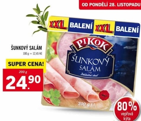 Salám šunkový Pikok