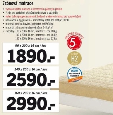 Matrace 7zónová Meradiso