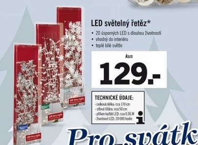 Světelný LED řetěz Melinera