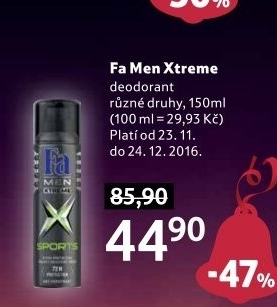 Deodorant sprej Xtreme Men Fa
