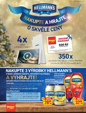 akční leták Penny Market 1.12.2016-14.12.2016