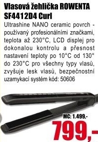 Žehlička na vlasy ROWENTA SF4412D4 Curl
