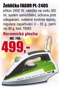 Žehlička Fagor PL-2405