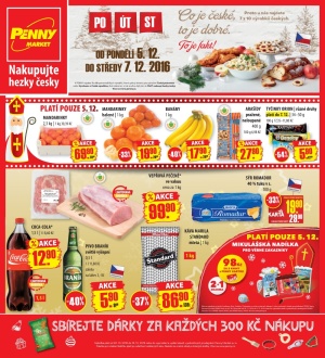 akční leták Penny Market 5.12.2016-7.12.2016
