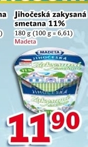 Smetana zakysaná JihočeskáMadeta 11%