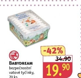 Tyčinky vatové dětské Babydream