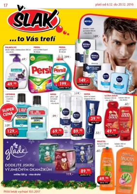 akční leták Šlak drogerie 6.12.2016-20.12.2016