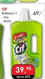 Čistič na podlahy Cif Brilliance