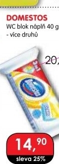 WC blok tuhý 3v1 Domestos - náplň