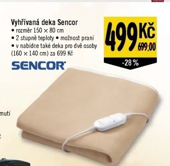Vyhřívaná deka Sencor