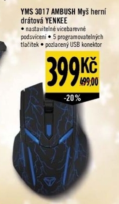 Drátová myš Yenkee YMS 3017 AMBUSH