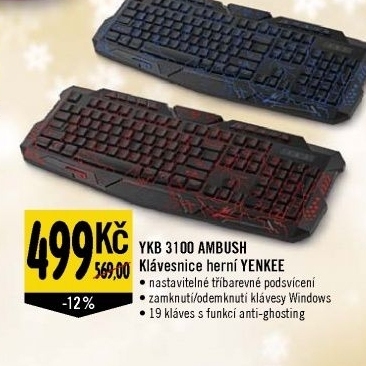Klávesnice Yenkee YKB 3100 AMBUSH
