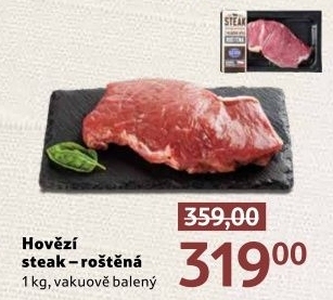 Hovězí roštěná steak Kostelecké uzeniny