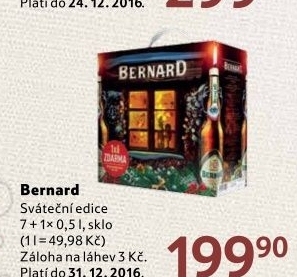 Pivo Sváteční edice Bernard