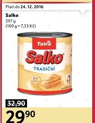 Mléko kondenzované Salko Tatra