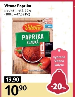 Koření Paprika sladká Vitana